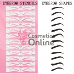 Sabloane pentru tatuare sprancene, STS006 KIT de 12 Sabloane cu elastic, brici si creion